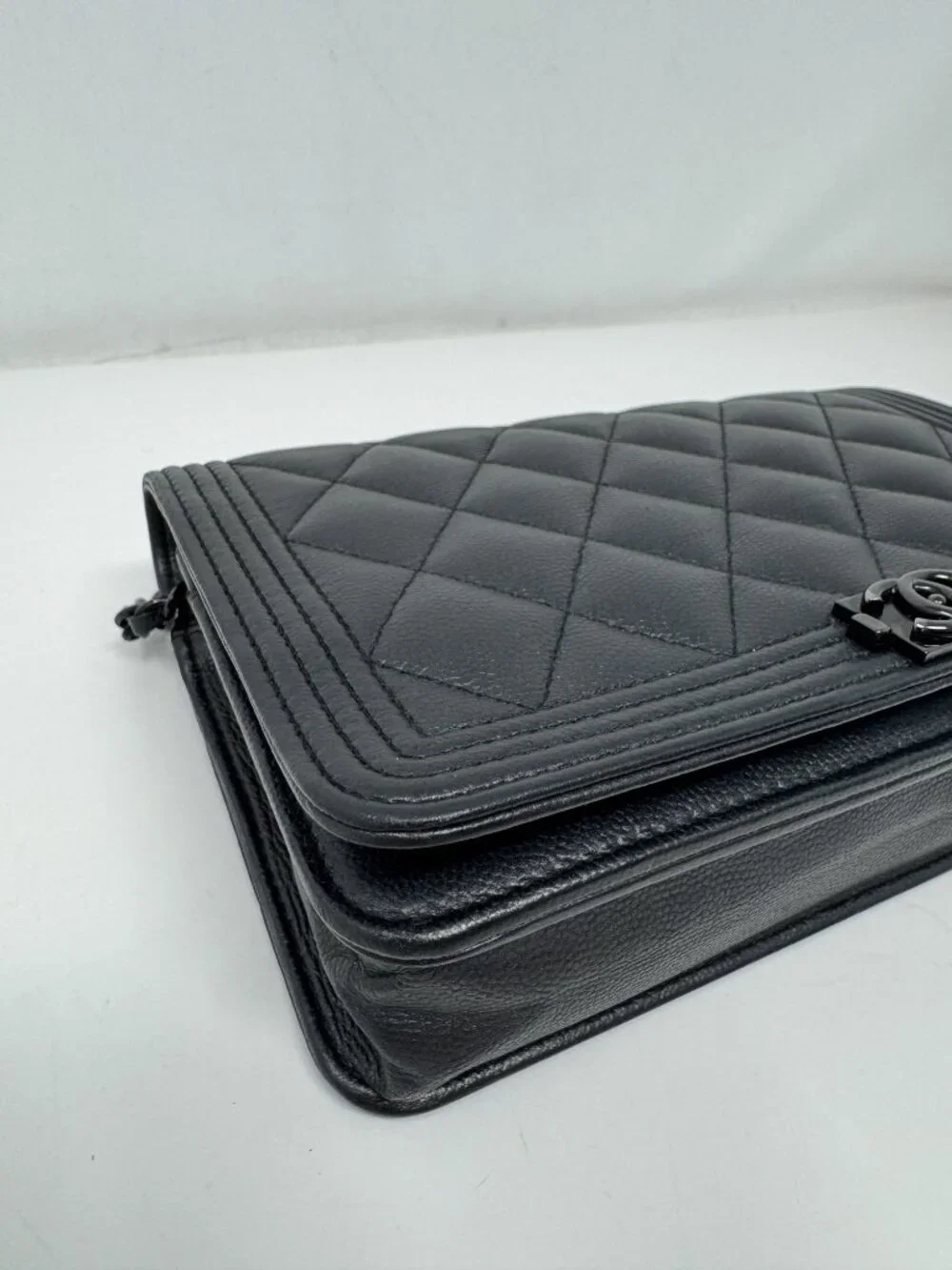 Chanel So Black Boy Wallet On Chain